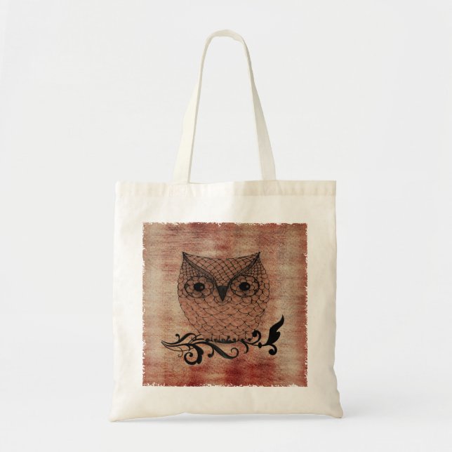 Barn Owl Whimsical Country Tote Bag (Front)