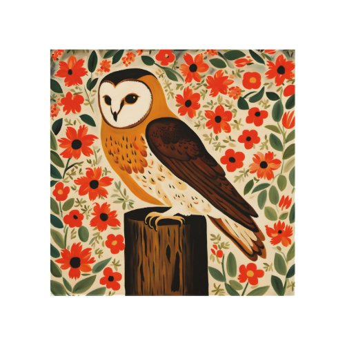 Barn Owl Wood Wall Art