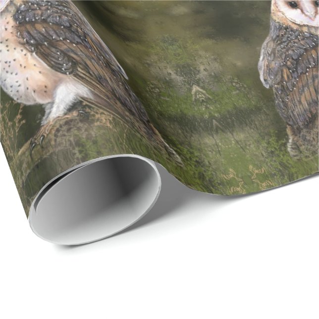 Barn Owl Wrapping Paper (Roll Corner)