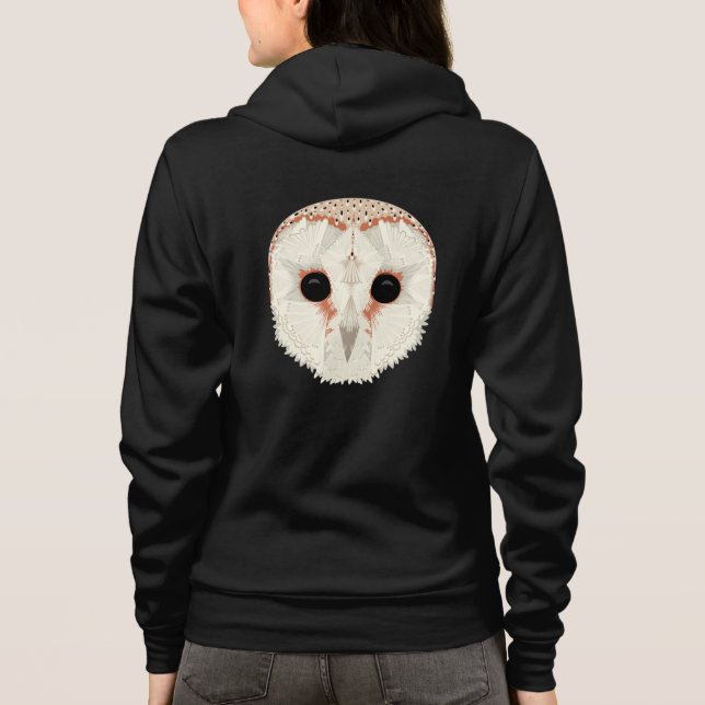 Barn Owl Zip Hoodie (Back)