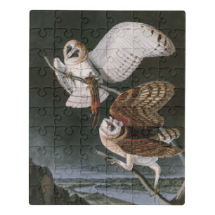 Barn Owls, the Birds of America John James Audubon Jigsaw Puzzle