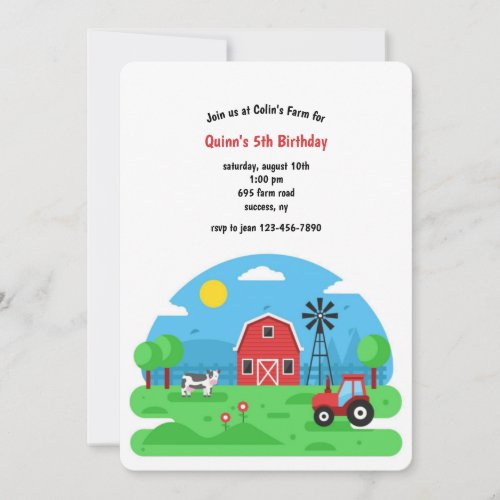 Barn Party Birthday Invitation