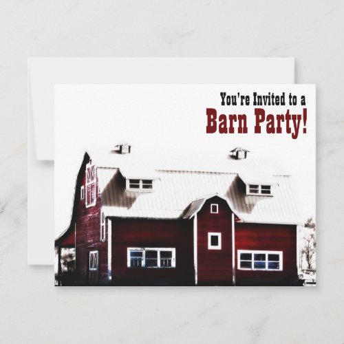 Barn Party - Country Style Get Together Announcement