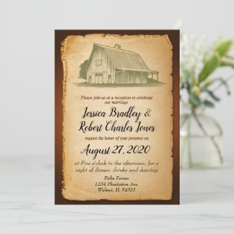 Barn Party Rustic Wedding Invitation | Zazzle