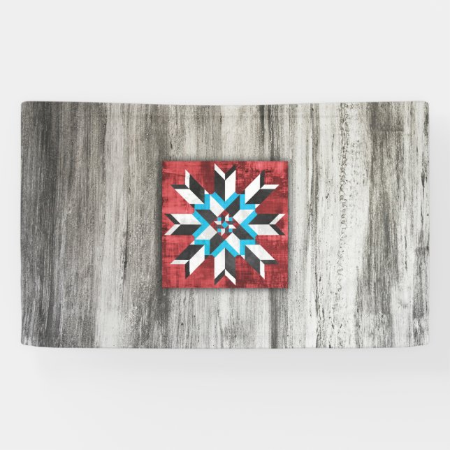 Barn Quilt Star 1 Banner (Horizontal)