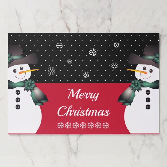 Barn Red Black and White Large Tearaway Placemat (Front)