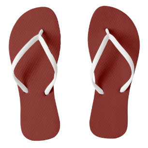 Barn Red (solid color)  Flip Flops