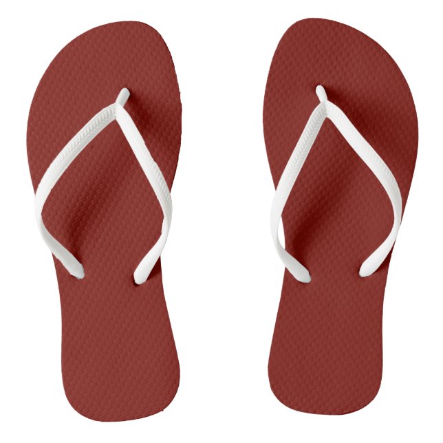 Barn Red (solid color)  Flip Flops (Footbed)