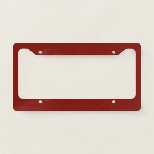 Barn Red solid color  License Plate Frame