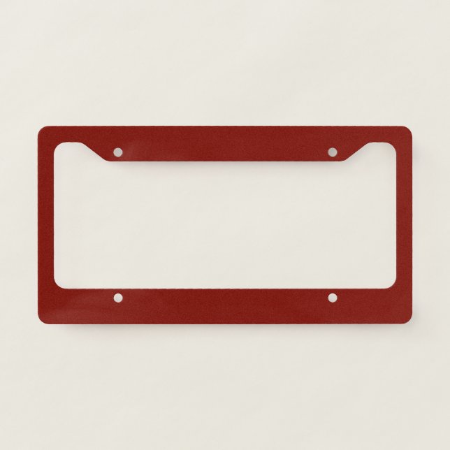 Barn Red (solid color)  License Plate Frame (Front)