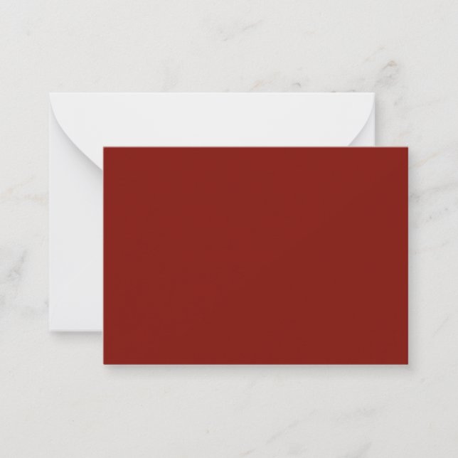 Barn Red (solid color)  Note Card (Front)