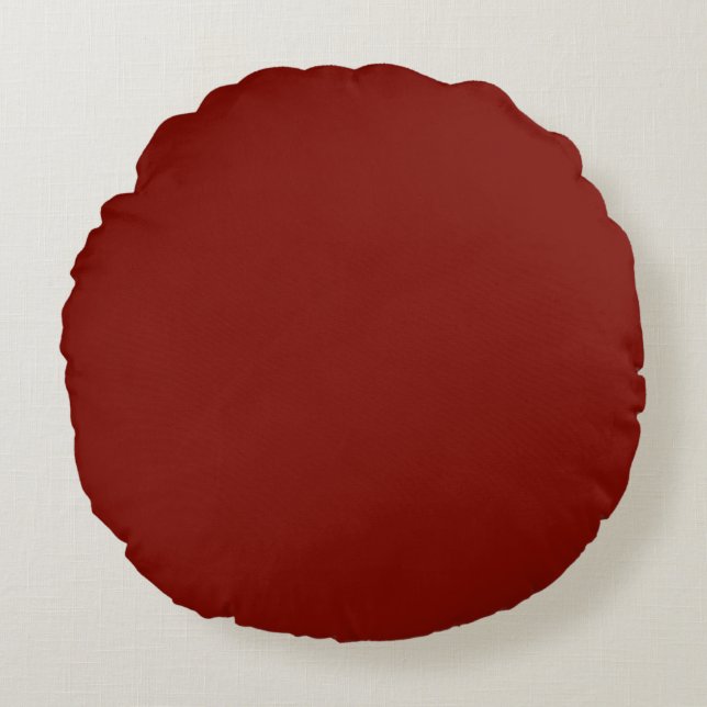 Barn Red (solid color)  Round Pillow (Front)
