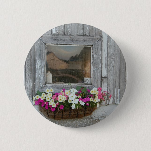 Barn Reflection Pinback Button (Front)