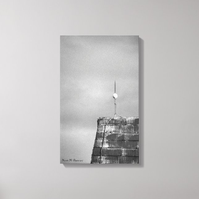 Barn Roof with Storm in Background Canvas Print (Front)