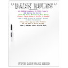 Barn Rules Dry-Erase Board
