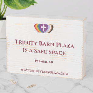 Barn Safe Space Wooden Sign