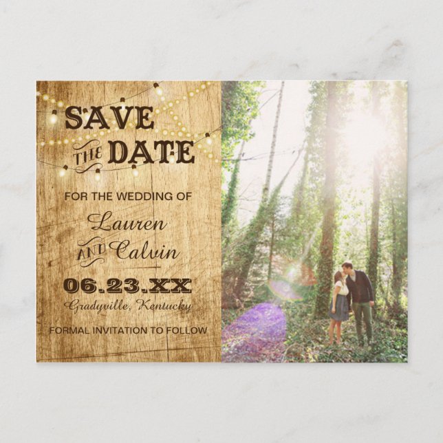 Barn Save the Date Card for your Country Wedding (Front)