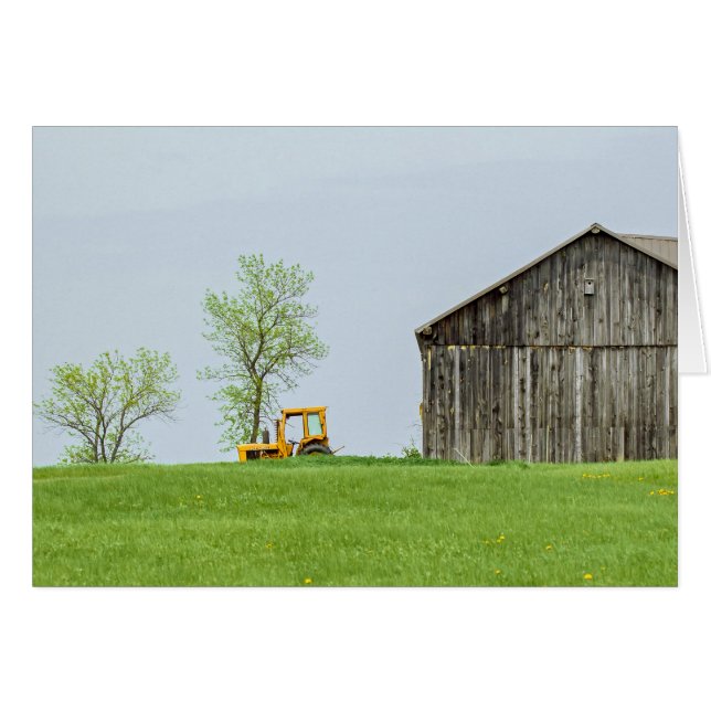 Barn Scene With Tractor Cards (Front Horizontal)