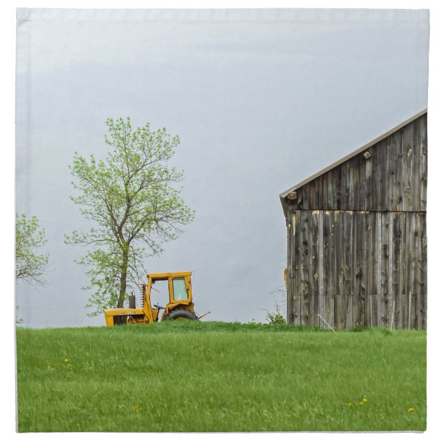 Barn Scene With Tractor Napkin (Front)