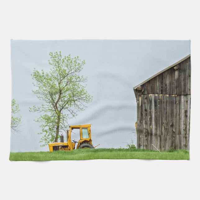 Barn Scene With Tractor Towel (Horizontal)