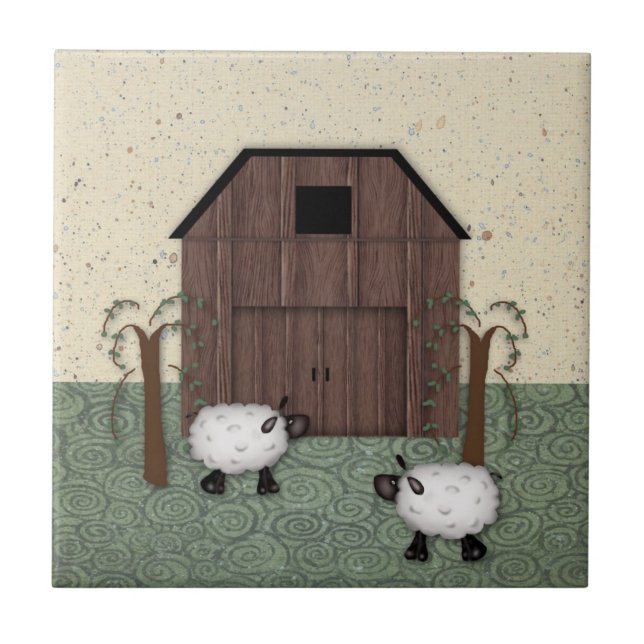 Barn Sheep Tile (Front)