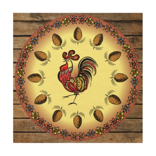 Barn Sign  Hex Sign  Rooster  Pine Cones 