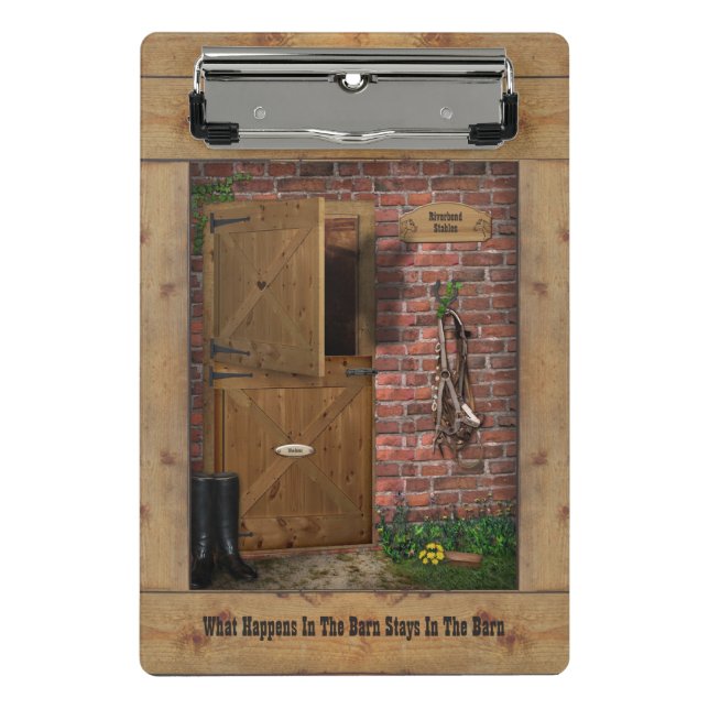 Barn / Stable Clipboard (customizable)  (Front)