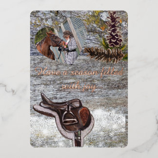 barn style foil invitation