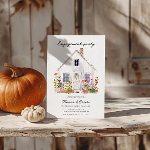 Barn Style Rustic Farmhouse Engagement Party Invitation