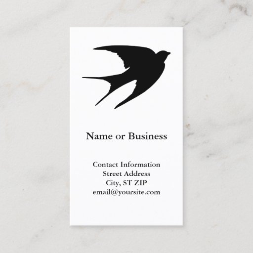 Customizable Barn Swallow Business Cards
