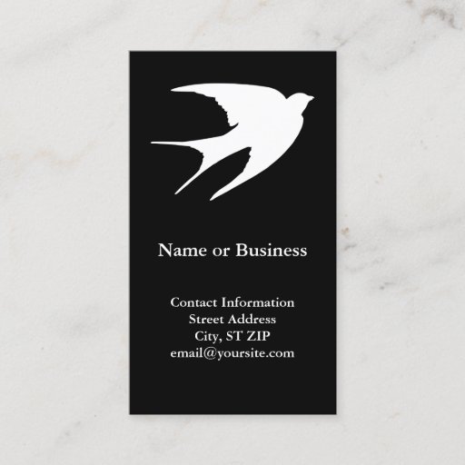 Customizable Barn Swallow Business Cards