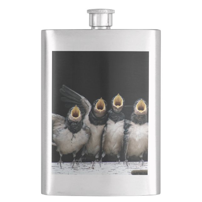Barn Swallow Singing Flask (Front)
