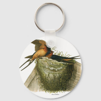 Barn Swallows Keychain