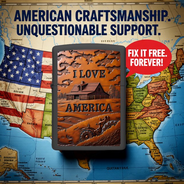 Barn Tractor Rolling Hills Monochrome Zippo Lighter (Creator Uploaded)