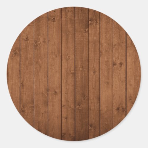 Barn Wall Wood Wooden Boards Planks Rustic Classic Round Sticker