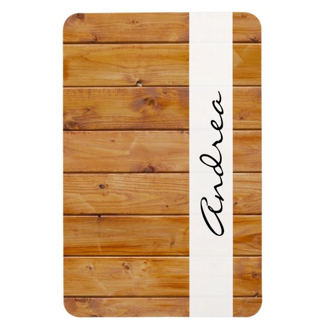 Barn Wall, Wood, Wooden Boards, Your Name Magnet (Vertical)