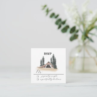 Barn Wedding RSVP card 