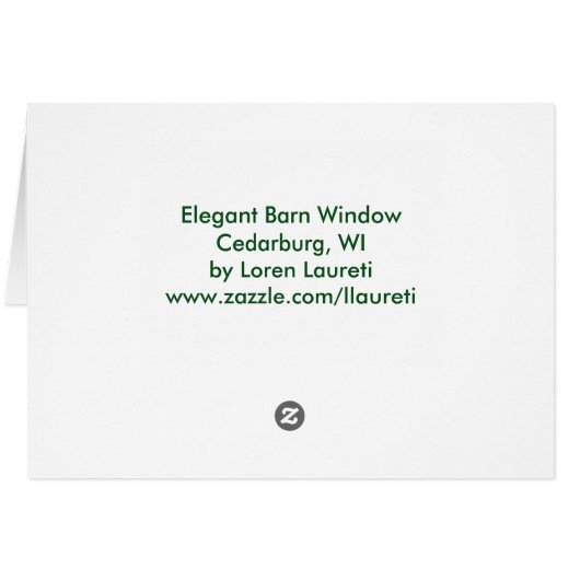 Barn Window, envelope included (Back Horizontal)