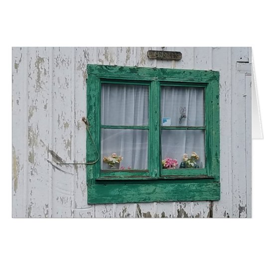 Barn Window,  envelope included Cards (Front Horizontal)