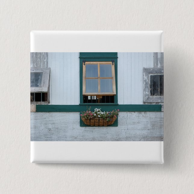 Barn-Window Pinback Button (Front)