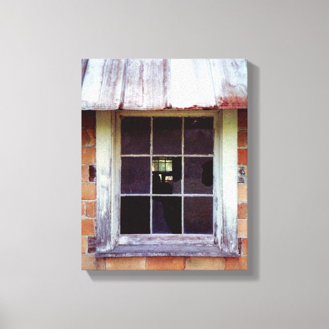 Barn Window Rustic Art Print on Wrapped Canvas (Front)