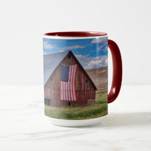 Barn with American Flag Colfax, Washington Mug
