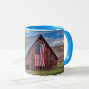 Barn with American Flag Colfax, Washington Mug