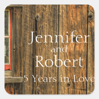 Barn Wood 5th Anniversary Envelope Seal