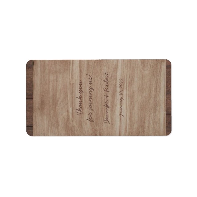 Barn Wood and Birch Country Wedding Lip Balm Label (Front)
