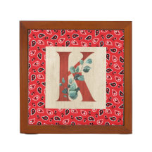 Barn Wood & Bandana Letter K