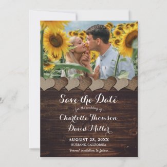 Barn Wood Burlap Lace Wedding Photo Save The Date