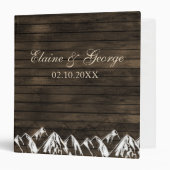 Barn wood Camping Rustic Mountains wedding Planner Binder (Front/Inside)