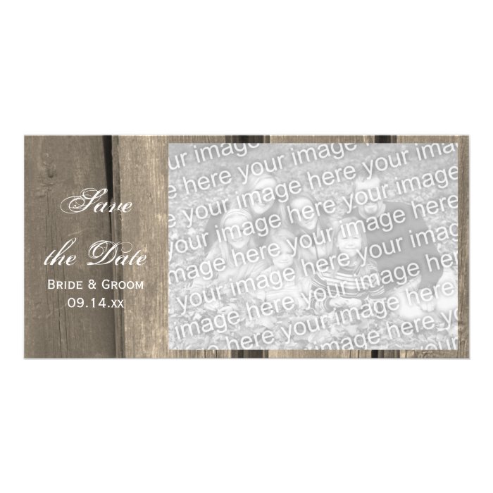 Barn Wood Country Wedding Save the Date Photo Card