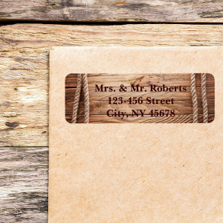 barn wood Cowboy Boots Western country Wedding Label